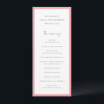 Chic Pink Modern Wedding Program<br><div class="desc">Modern wedding program featuring a simple design with the headers in a combination of an elegant script and modern sans serif font.</div>