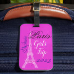 Chic Pink Paris Eiffel Tower Girls Trip Luggage Tag<br><div class="desc">Chic Pink Paris Eiffel Tower Girls Trip Luggage Tag

Perfect for planning a Girls trip.  Personalize your luggage with a memorable tag as a special reminder that your Girls Trip was a fantastic European vacation.</div>