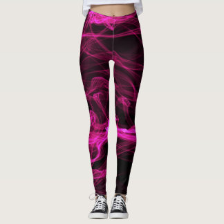 Chic Pink Shock Wave Leggings