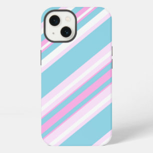 Chic Pink Turquoise Stripe Case-Mate iPad Case