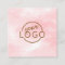 Chic pink watercolor custom logo professional