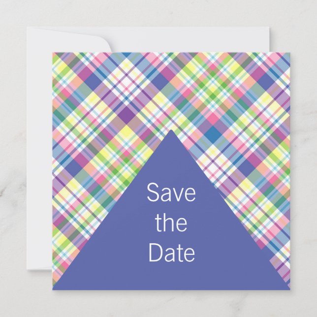 Chic Plaid Save The Date (Front)
