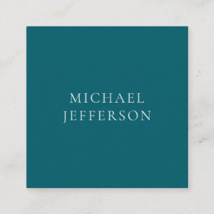 Chic Plain Dark Teal Colour Personalized Custom Enclosure Card