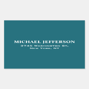 Chic Plain Dark Teal Colour Personalized Custom Sticker