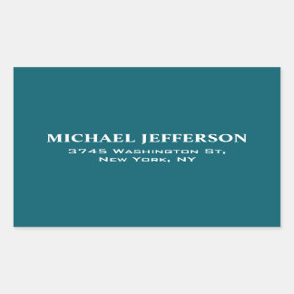 Chic Plain Dark Teal Colour Personalized Custom Sticker