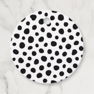 Chic Playful Energy Dalmatian Spot Pattern Favour Tags