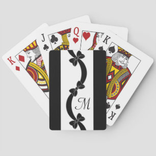 CHIC PLAYING CARDS_RIBBONS/BOWS MONOGRAM 07 PLAYING CARDS
