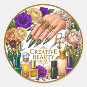 Chic Polish Luxury Vibe Sticker💅✨💎 Classic Round Sticker