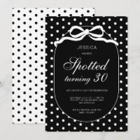 Chic Polka Dot Bow Spotted 30th Birthday Party