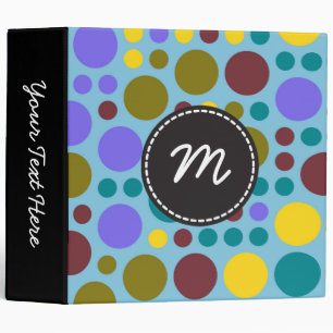 Chic Polka Dot Mosaic Pattern #10 Binder