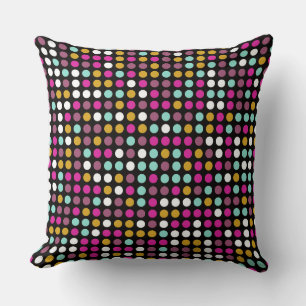 Chic Polka Dot Mosaic Pattern #5 Throw Pillow