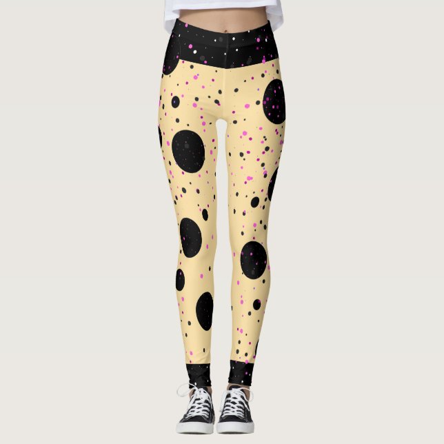 Chic Polka Dot Style Leggings (Front)