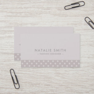 Chic Polka Dots Pattern Modern Business Card