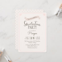 chic Polkadot vintage graduation party