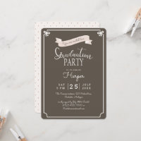 chic Polkadot vintage graduation party