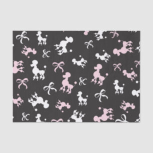 Chic Poodles Pink and Black Tissue Paper
