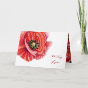 Chic Poppy Thinking of You Card