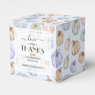 Chic Pumpkins Blue Boy Baby Shower Favor Box