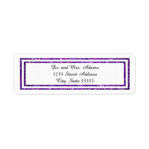 Chic Purple Faux Glittered Trim - Étiquette de adr