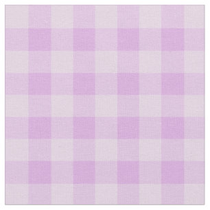 Chic Purple Gingham Plaid Pattern Fabric
