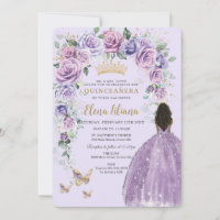 Chic Purple Lilac Lavender Floral Arch Quinceañera