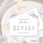 Chic Purple, Mauve Floral Wedding Timeline Program<br><div class="desc">Introduce your guests to the beauty of your special day with our stunning wedding program featuring delicate watercolor floral details at the top in dusty purple, mauve, lavender and lilac hues. This elegantly designed program not only captures the essence of your celebration but also guides your loved ones through the...</div>
