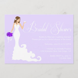 Chic Purple Modern Bride Posh Bridal Shower Invite