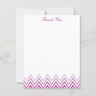 Chic Purple Ombre Chevrons Cartes Note