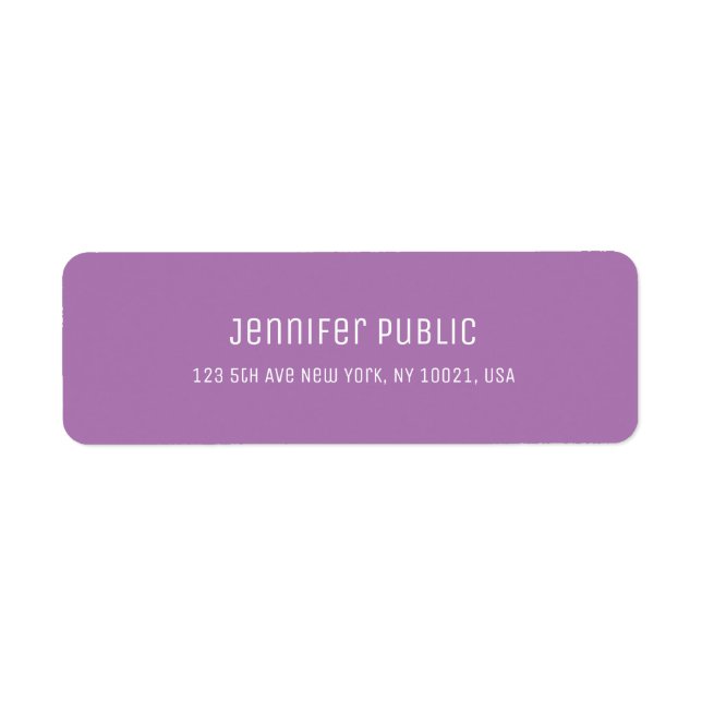 Chic Purple Template Modern Script Professional (Front)