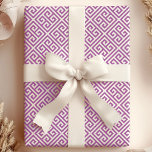 Chic Purple & White Greek Key Maze Wrapping Paper<br><div class="desc">Elevate your gift-giving with this chic and modern wrapping paper featuring a mesmerizing purple and white Greek key maze pattern. The intricate design adds a touch of sophistication and intrigue, perfect for special occasions, weddings, or any celebration where you want your gifts to stand out. This versatile wrapping paper is...</div>