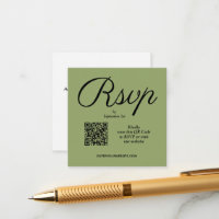 Chic QR Code Green Wedding