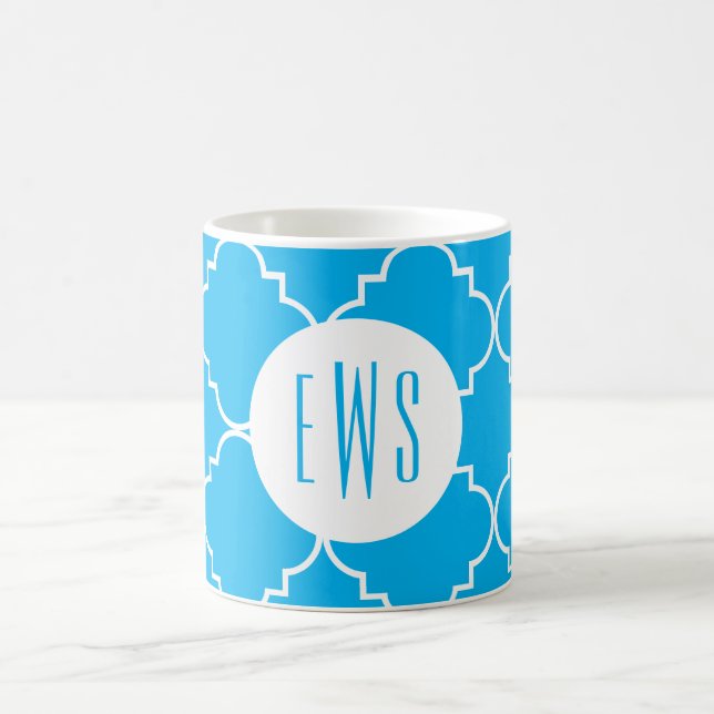 Chic Quatrefoil Monogram Mug (Center)