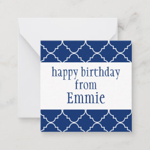Chic Quatrefoil Personalized Gift Enclosure Cards