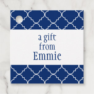 Chic Quatrefoil Personalized Gift or Favour Tags
