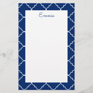 Chic Quatrefoil Personalized Stationery