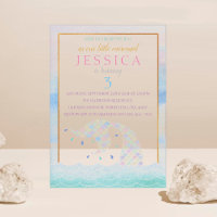 Chic Rainbow Watercolor Mermaid Any Age Birthday