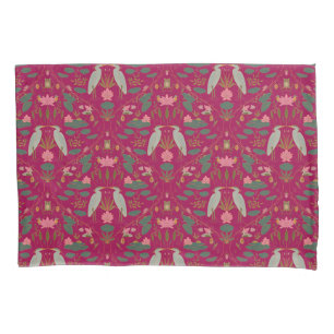 Chic raspberry pink Heron Pond Heritage Revival Pillowcase