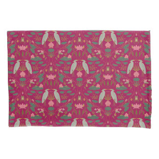 Chic raspberry pink Heron Pond Heritage Revival Pillowcase