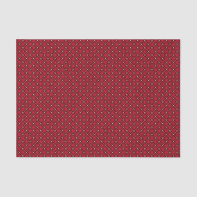 Chic Red and Gold Pattern Tissue Paper (Front)