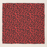 Chic Red Black Leopard Print Scarf<br><div class="desc">Chic, stylish and modern red and black leopard print chiffon scarf. A great fashion statement for your feminine elegant style. Exclusively designed for you by Happy Dolphin Studio. If you need any help or matching products, please contact us a happydolphinstudio@outlook.com.</div>