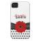 Chic Red Gerbera Daisy Polka Dot
