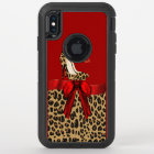 Chic Red & Jaguar Print iPhone 7 Plus Coque