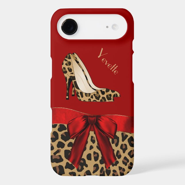 Chic Red & Jaguar Print Samsung Galaxy S3 Case (Back)