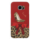 Chic Red & Jaguar Print Samsung Galaxy S6 Case