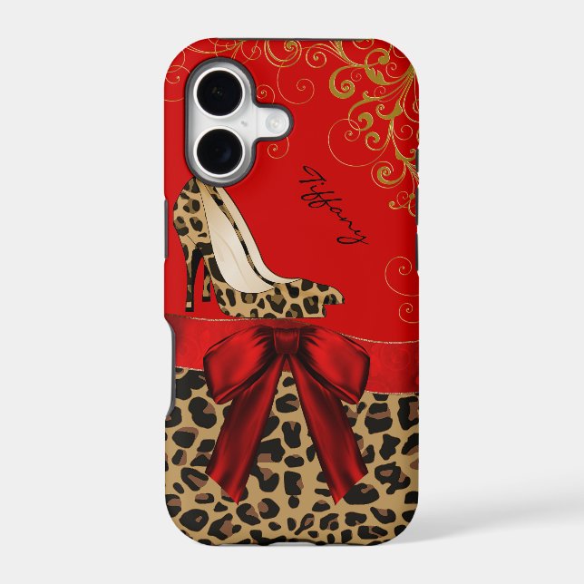 Chic Red & Leopard Print  (Back)