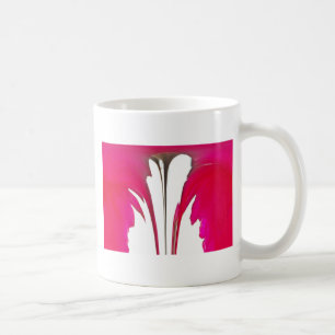 Chic Red Magenta Abstract Rose Dripping Paint Art Coffee Mug