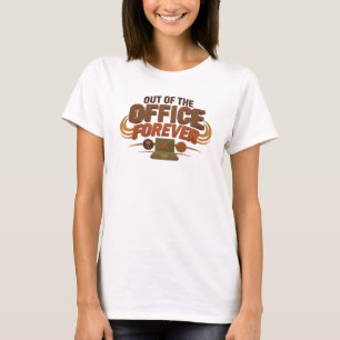 Chic Red OUT OF OFFICE Fashion Art T-Shirt