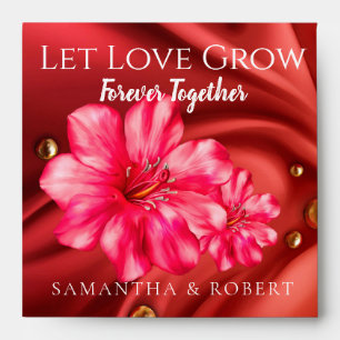 Chic Red Rosy Roses Wedding Bridal Favour Seeds  Envelope