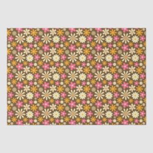 Chic Retro 70s Groovy Hippie Flower Tissue Paper