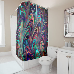 chic retro art  pretty shower curtain